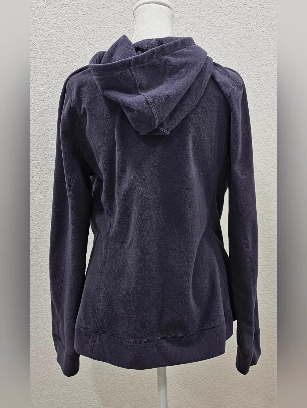 REI Women’s Large Fleece Hoodie Jacket Full Zip Purple Recycled Polyester Outdoo